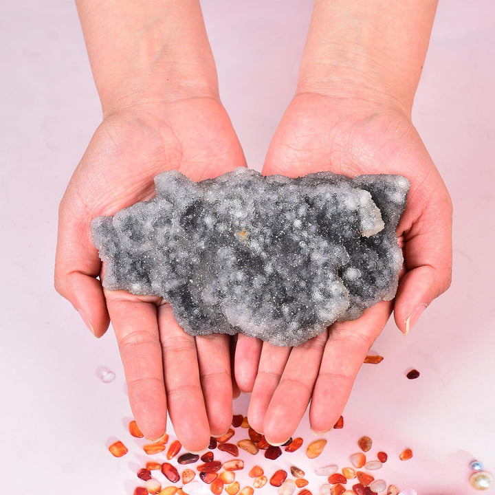 JIC Gem sphalerite cluster side view aids focus during meditation.