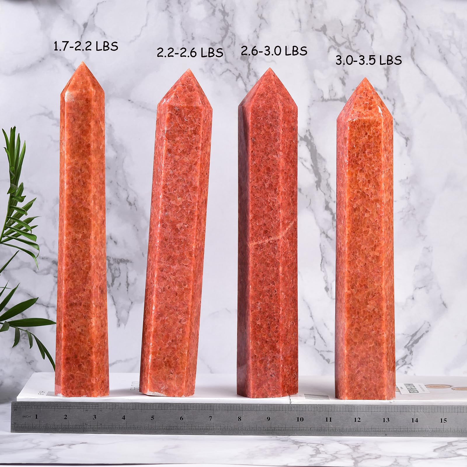 JIC Gem sunstone wand with six facets supports focused chakras during practice.
