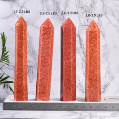 JIC Gem sunstone wand with six facets supports focused chakras during practice.