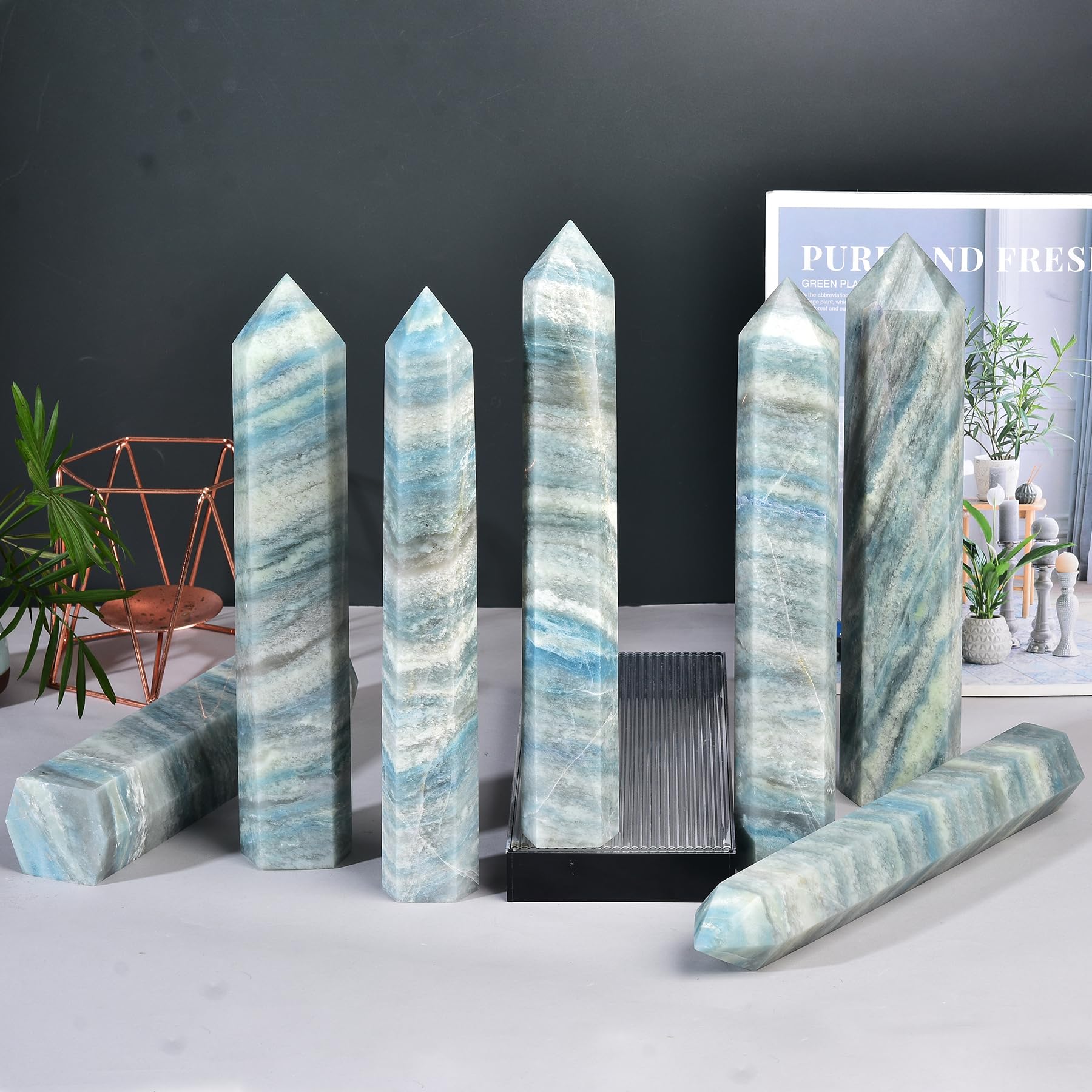 JIC Gem extra-large centerpiece bringing calm presence to rooms.