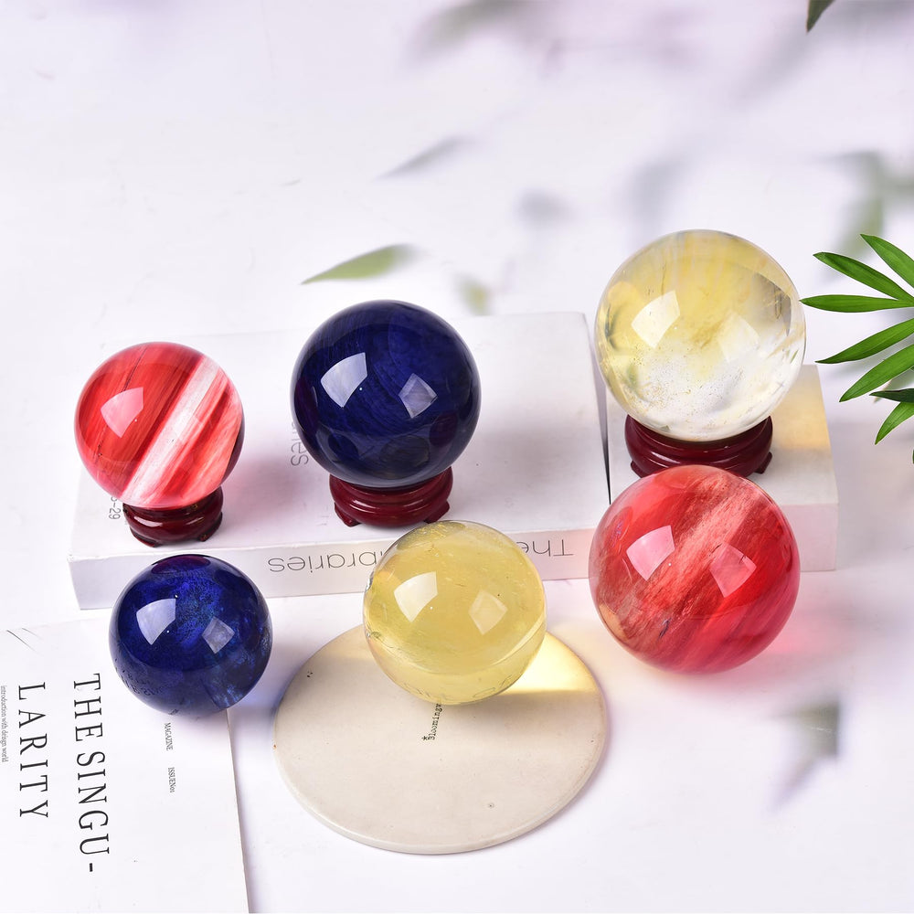 JIC Gem crystal ball enhances crystal collections with warm glow