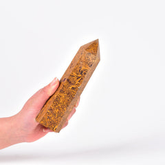 JIC Gem hexagonal crystal tower enhances concentration in meditation spaces.