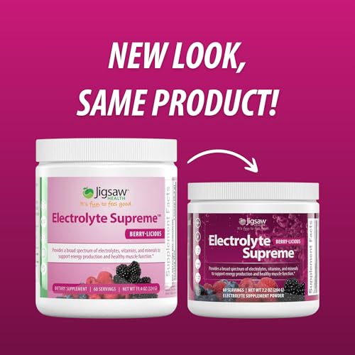 Jigsaw Electrolyte Supreme Berry-Licious bottle pouring into water for hydration