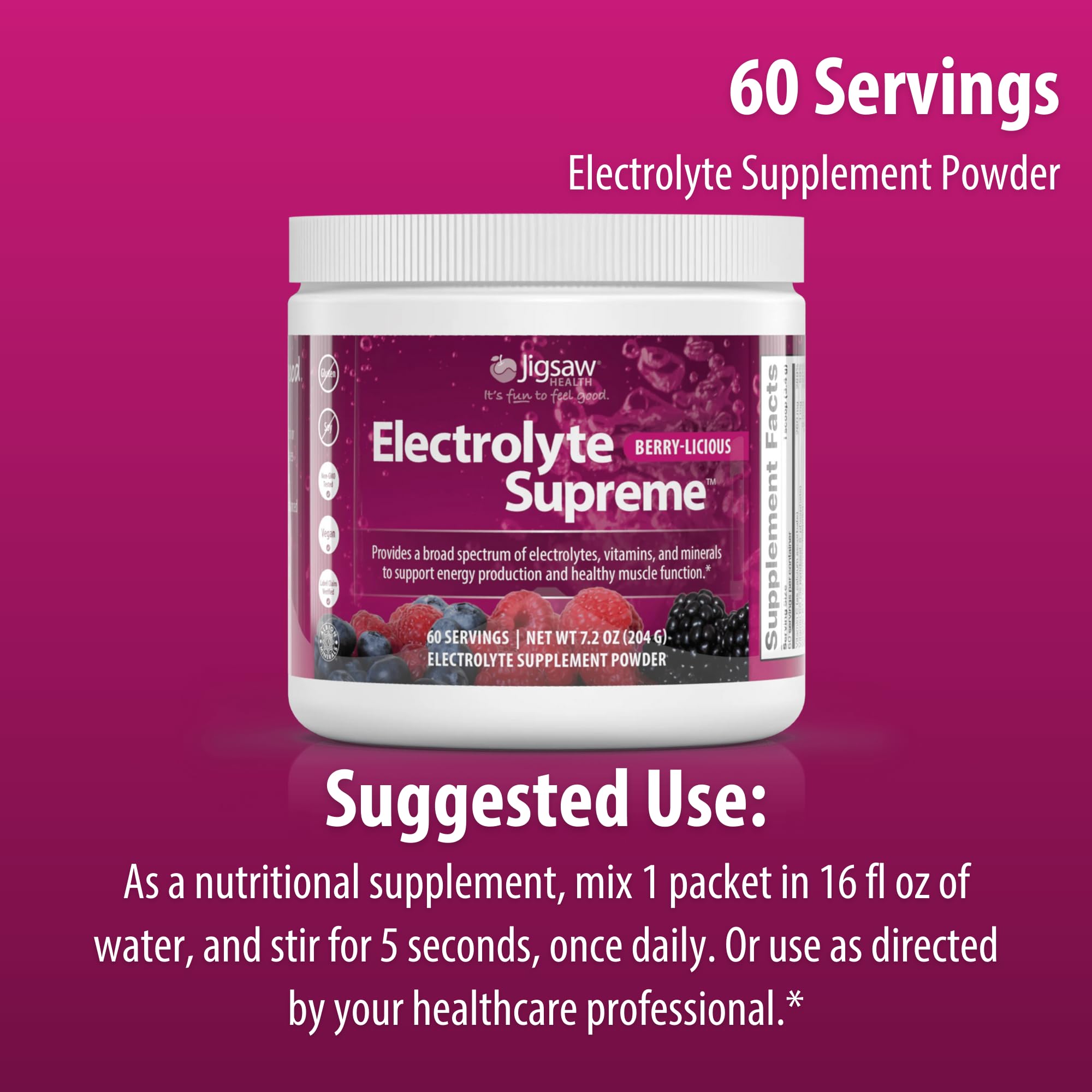 Jigsaw Electrolyte Supreme Berry-Licious hydration moment after workout