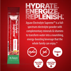 Jigsaw Health Electrolyte Supreme scoop and powder dissolving for quick hydration opportunities