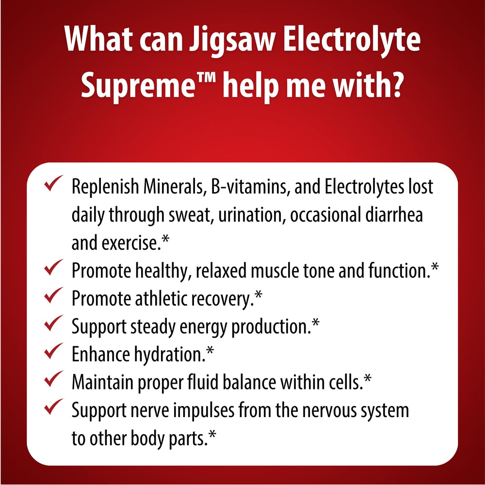 Jigsaw Health Electrolyte Supreme kids hydration on the go, easy energy support