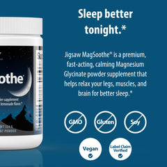 Jigsaw Health MagSoothe 60-serving jar ready for daily use.
