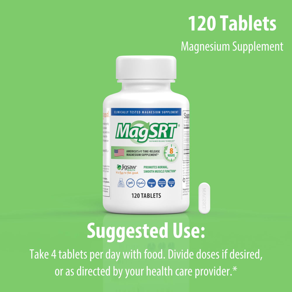 Jigsaw Health MagSRT malate blend emphasizes bioavailability benefits.