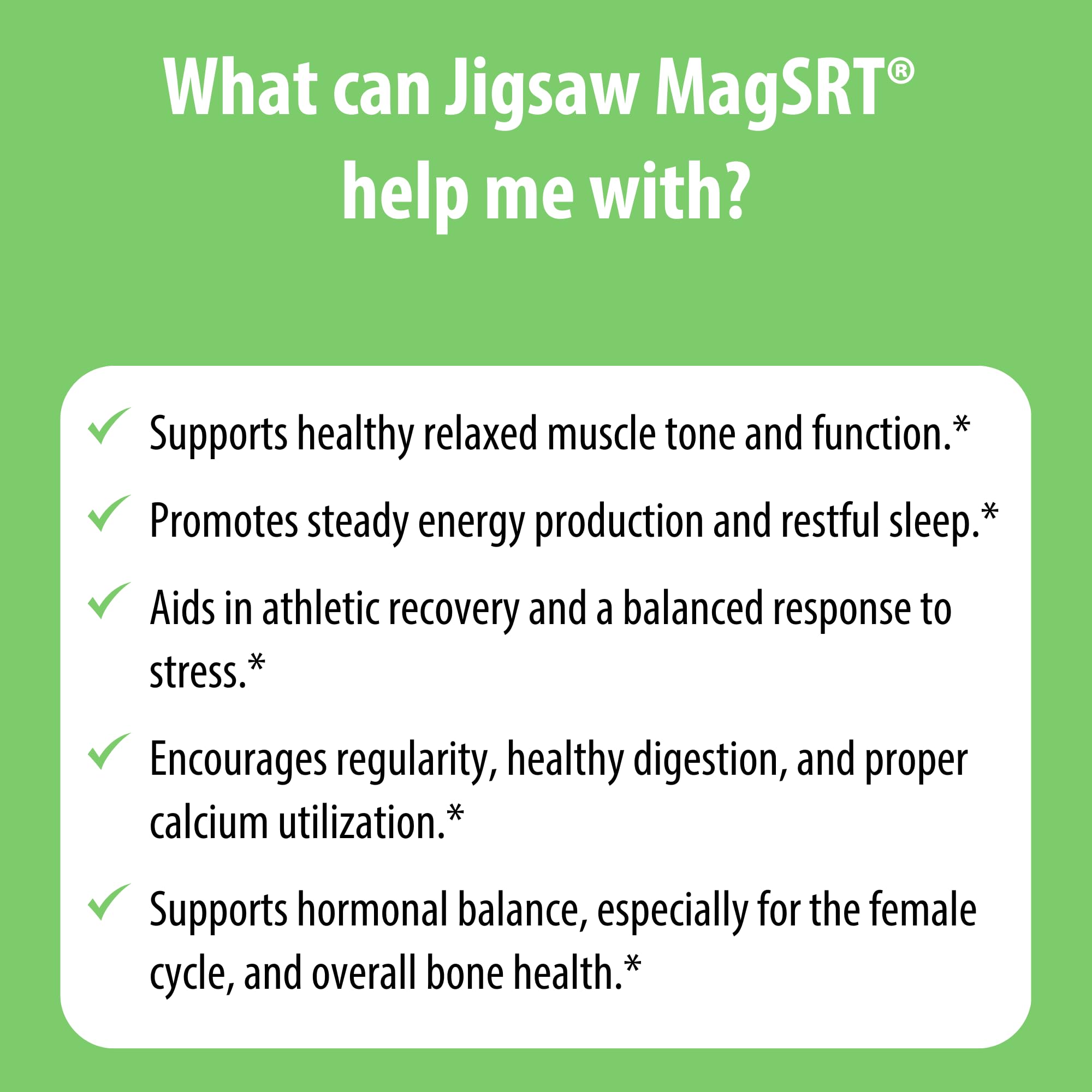 Jigsaw Health MagSRT promotes relaxed muscle tone during workouts.