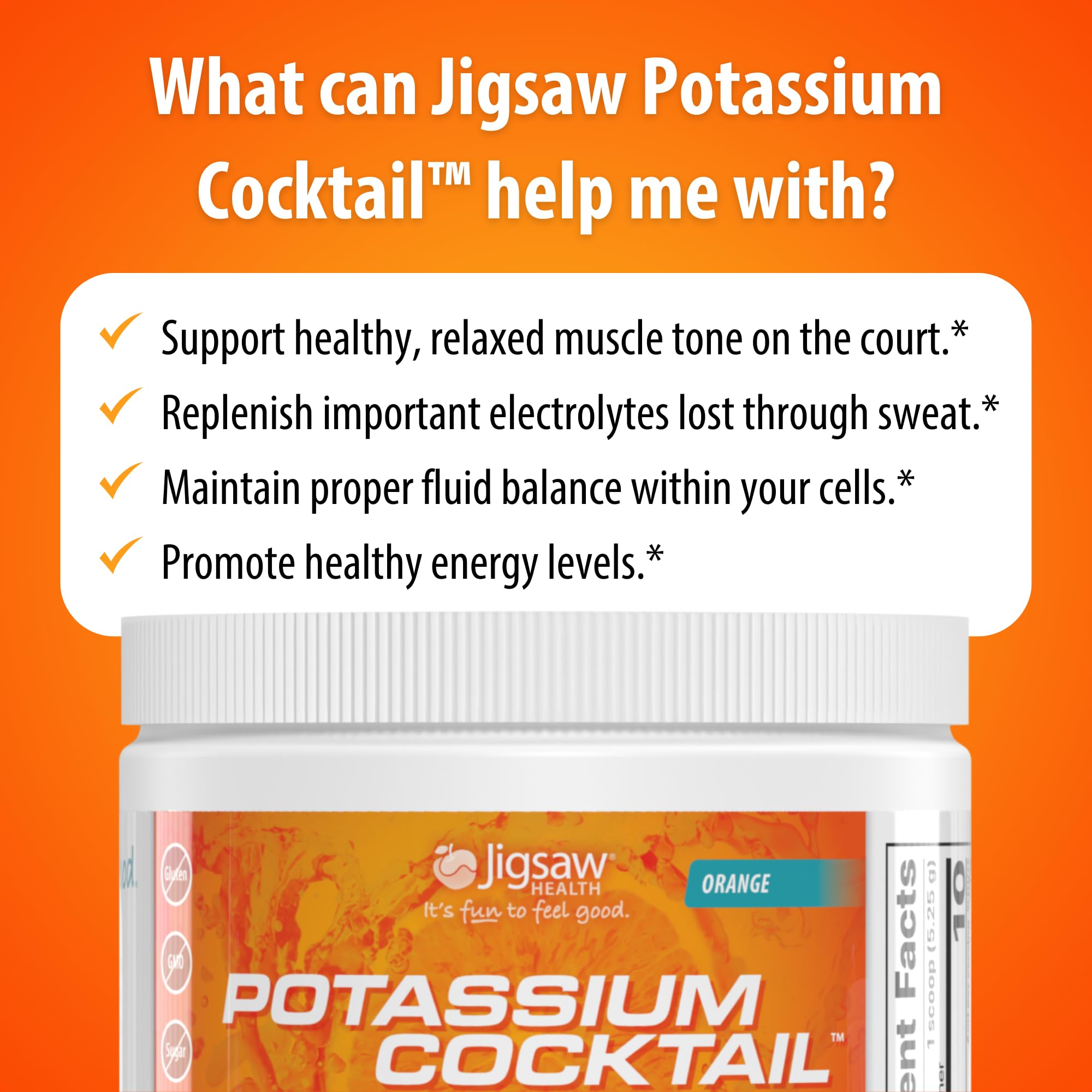 Packaging of Jigsaw Health Potassium Cocktail noting former Pickleball Cocktail branding