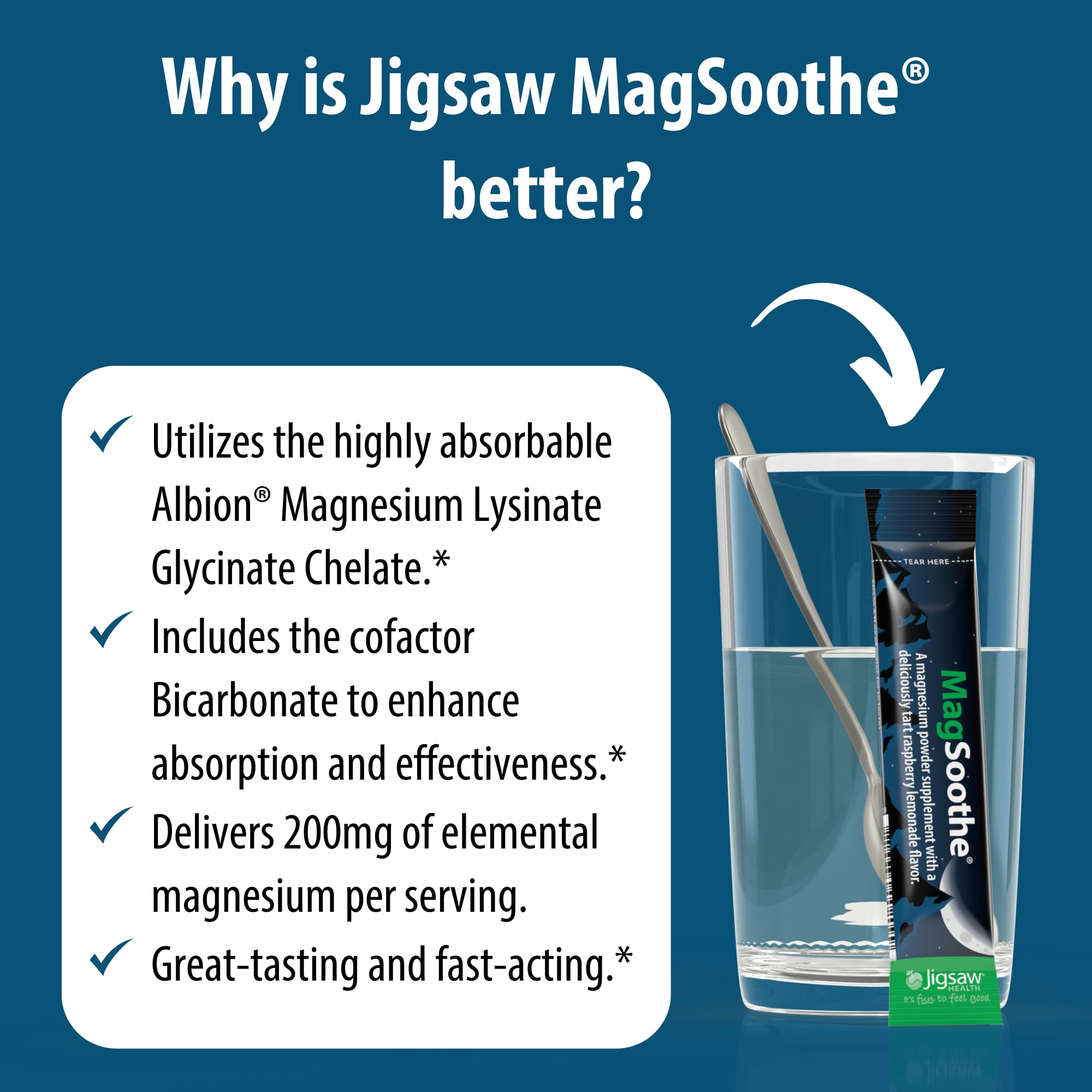 Jigsaw MagSoothe glass-top setup showing serving idea for late evening routine.