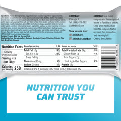 JiMMYBAR Mint Cookies N Cream cross-section reveals real peanut butter flavor.