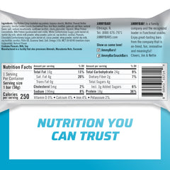 JimmyBAR Golden Vanilla Cookies N Cream bar cross-section showing peanut butter core.