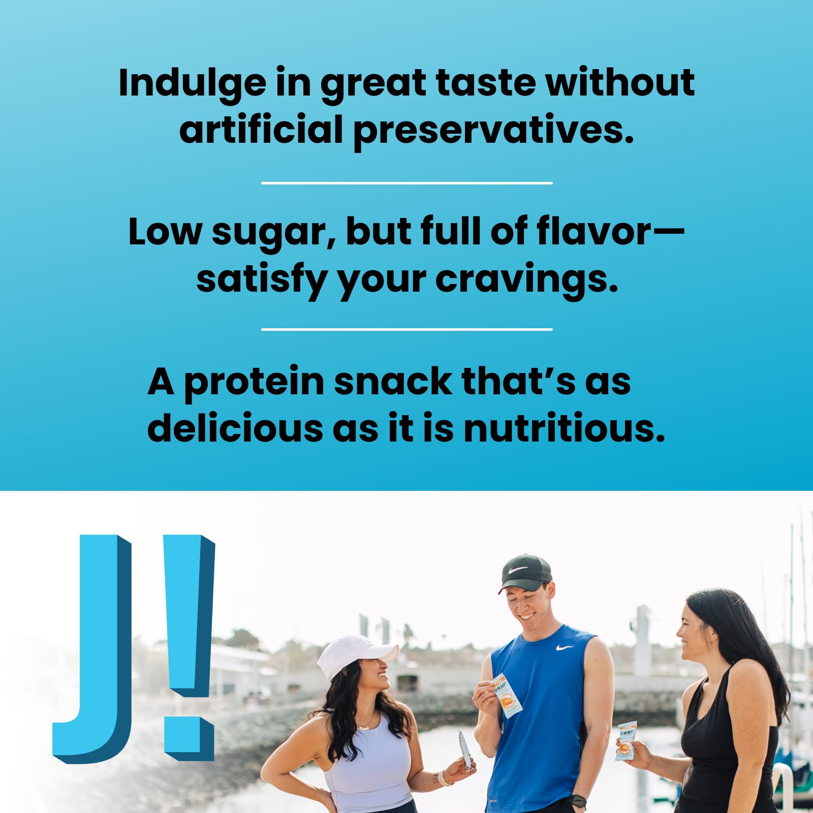 JimmyBAR On-the-go lifestyle snack supports busy days and quick meals.