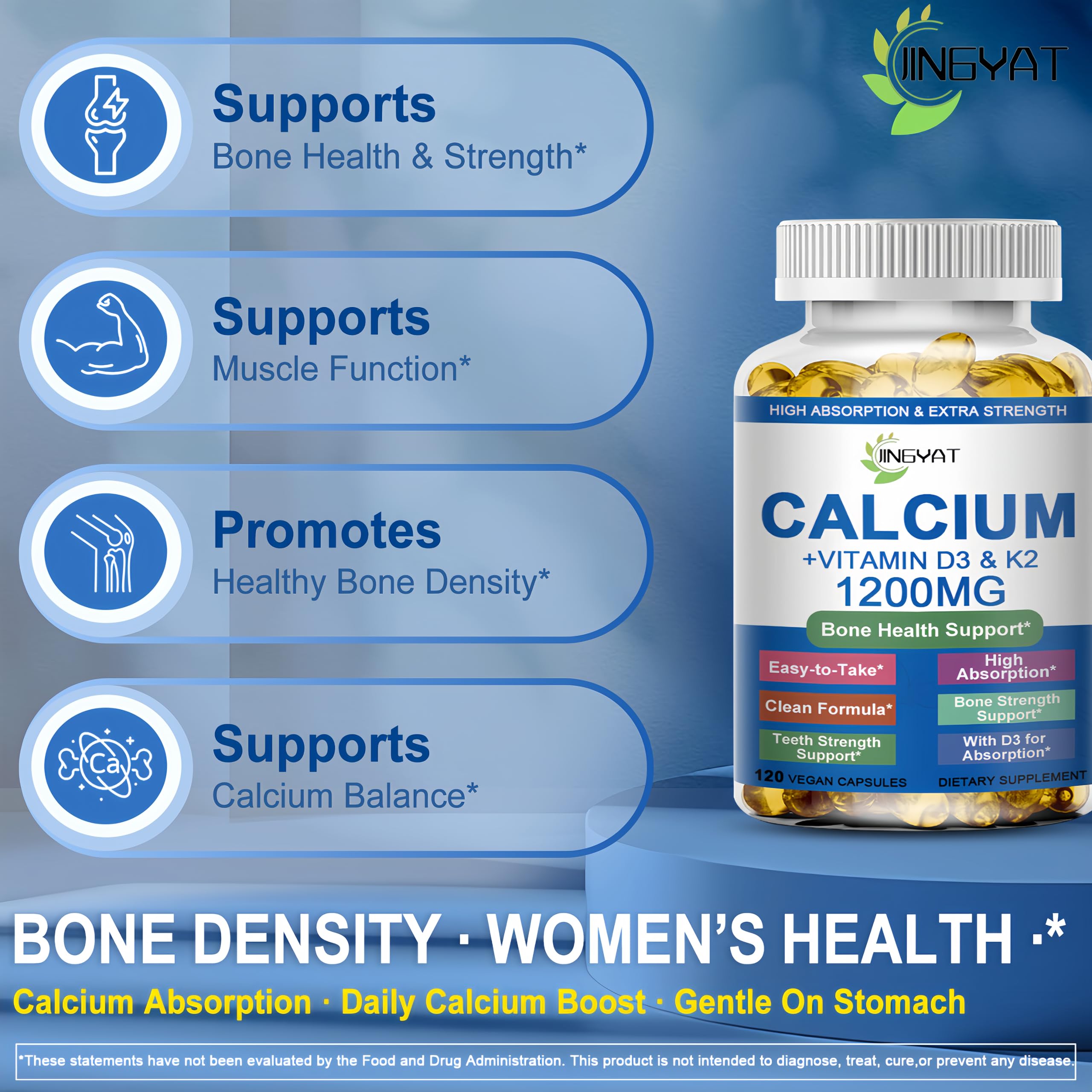 JINGYAT calcium 1200mg softgels highlighted for strong bones