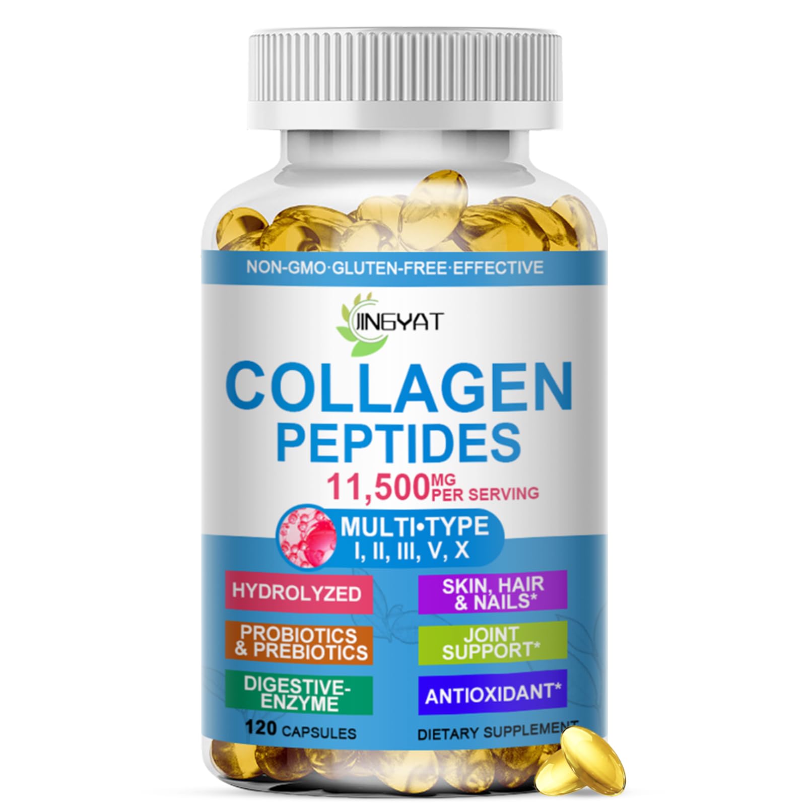JINGYAT Collagen Softgels bottle front for joint and skin support