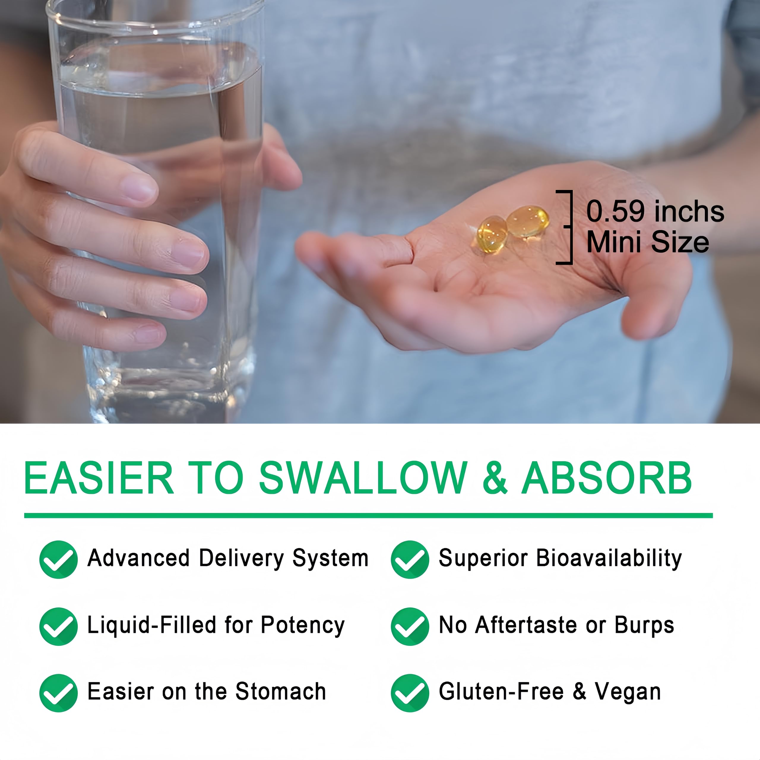 JINGYAT L-Theanine softgels are easy to swallow and fast-absorbing.