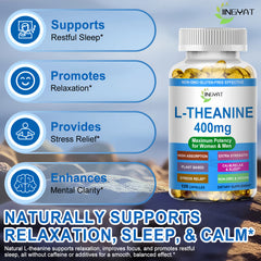 Closeup of JINGYAT L-Theanine softgel capsules showing smooth form and quality.