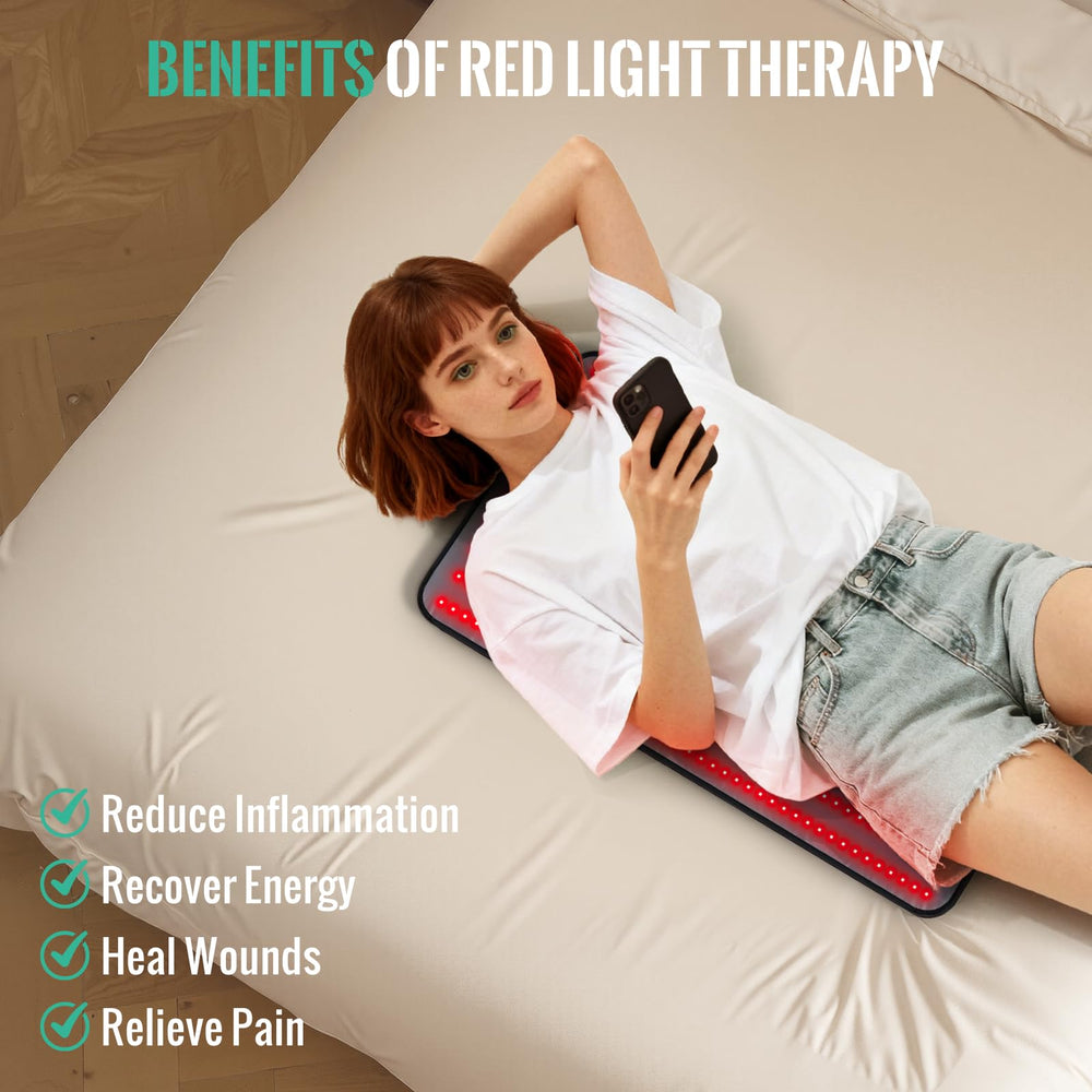 JINKEE Red Light Mat shoulder area targets tension for localized relief