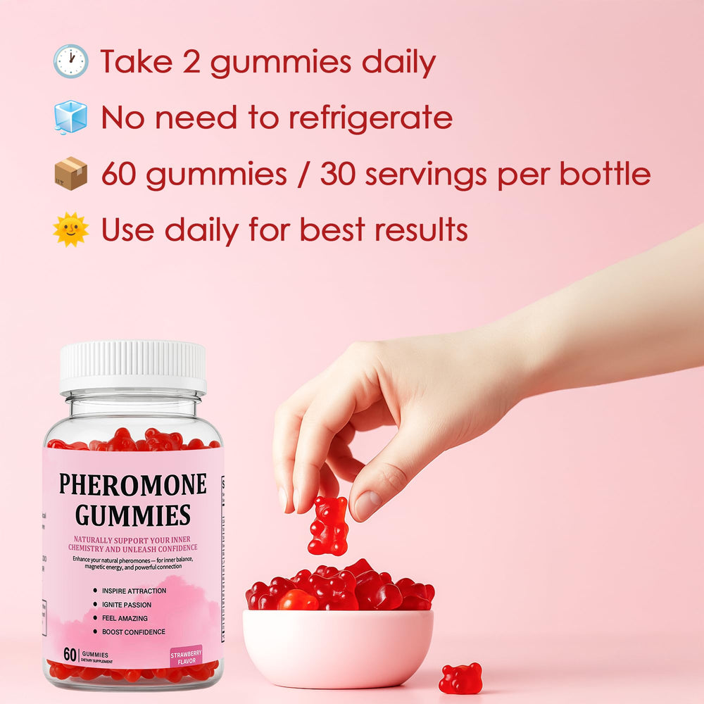 JINMAO Pheromone Gummies suggested daily dose of 1–2 gummies for consistent use.