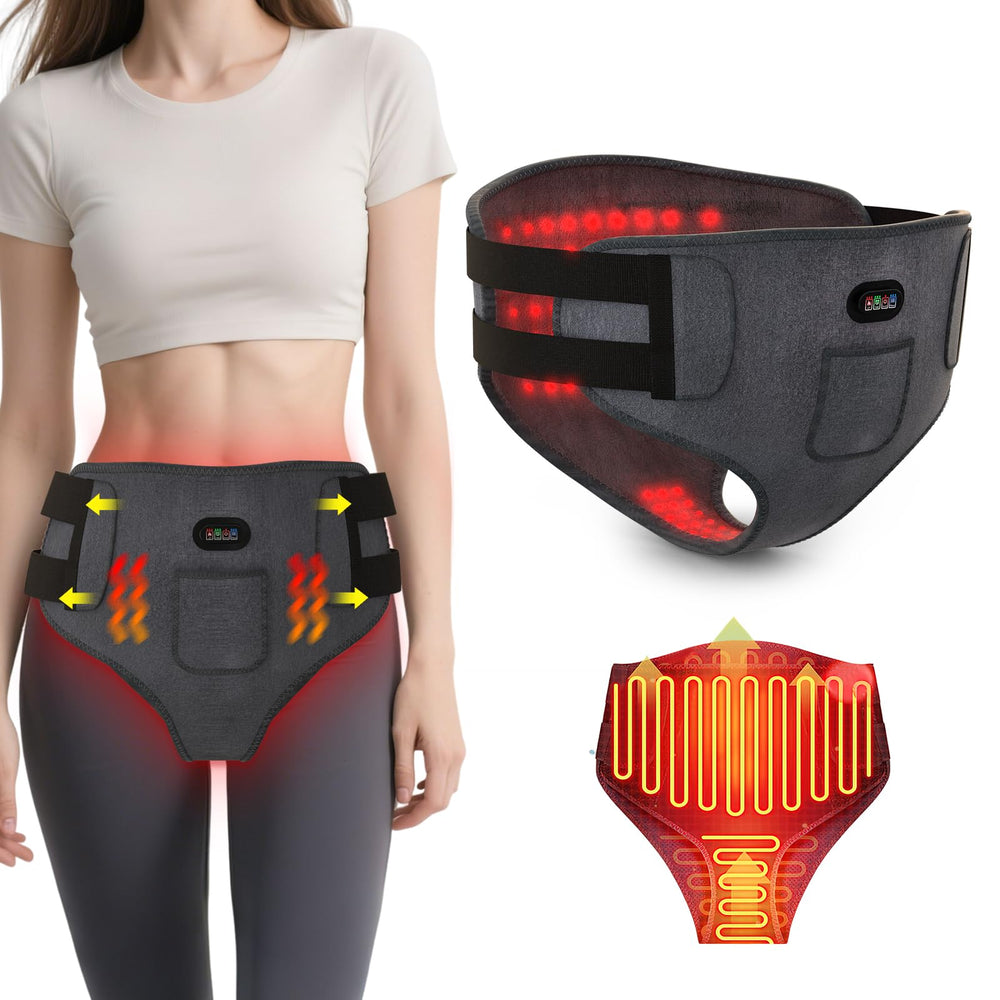 Jitesy red-light therapy pants control panel for easy heat and massage adjustments.