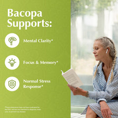 Jiva Botanicals Bacopa daily dose highlights 700 mg organic Brahmi per serving.