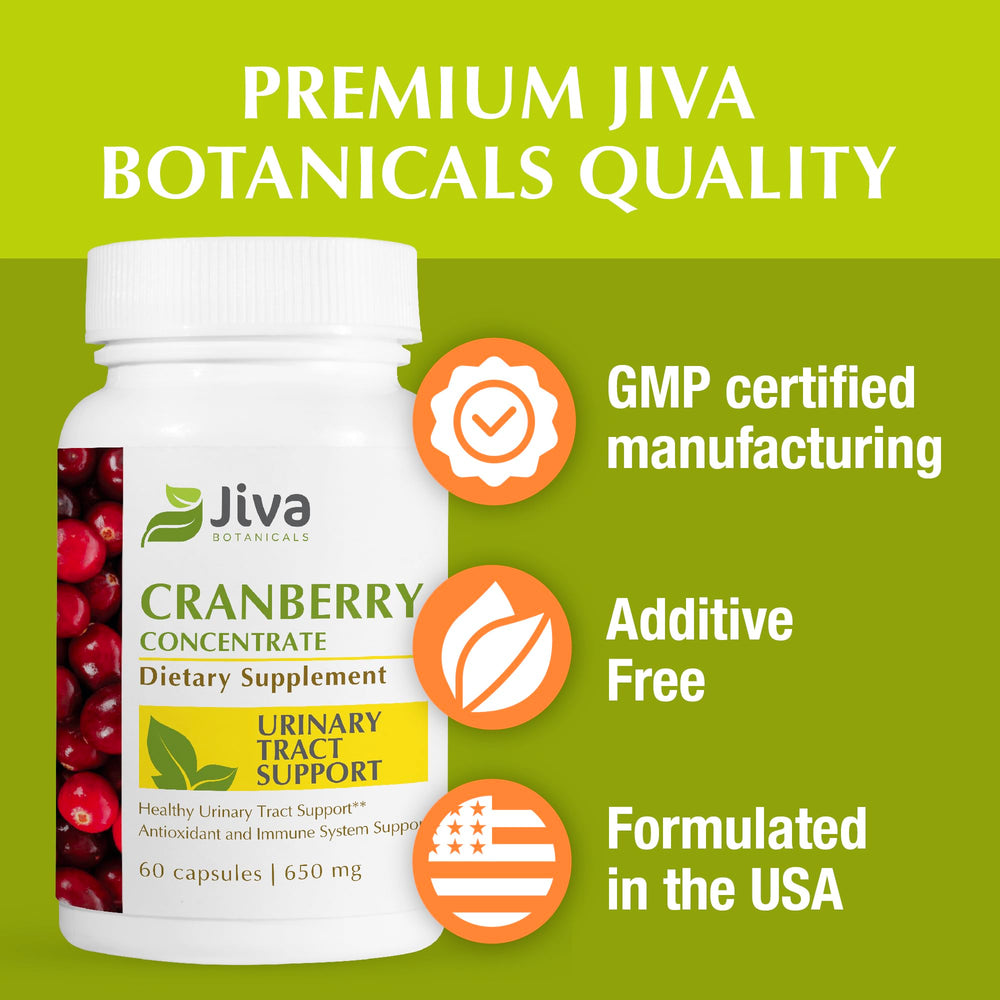 Cranberry capsule emphasizes proanthocyanidins and polyphenols for wellness.