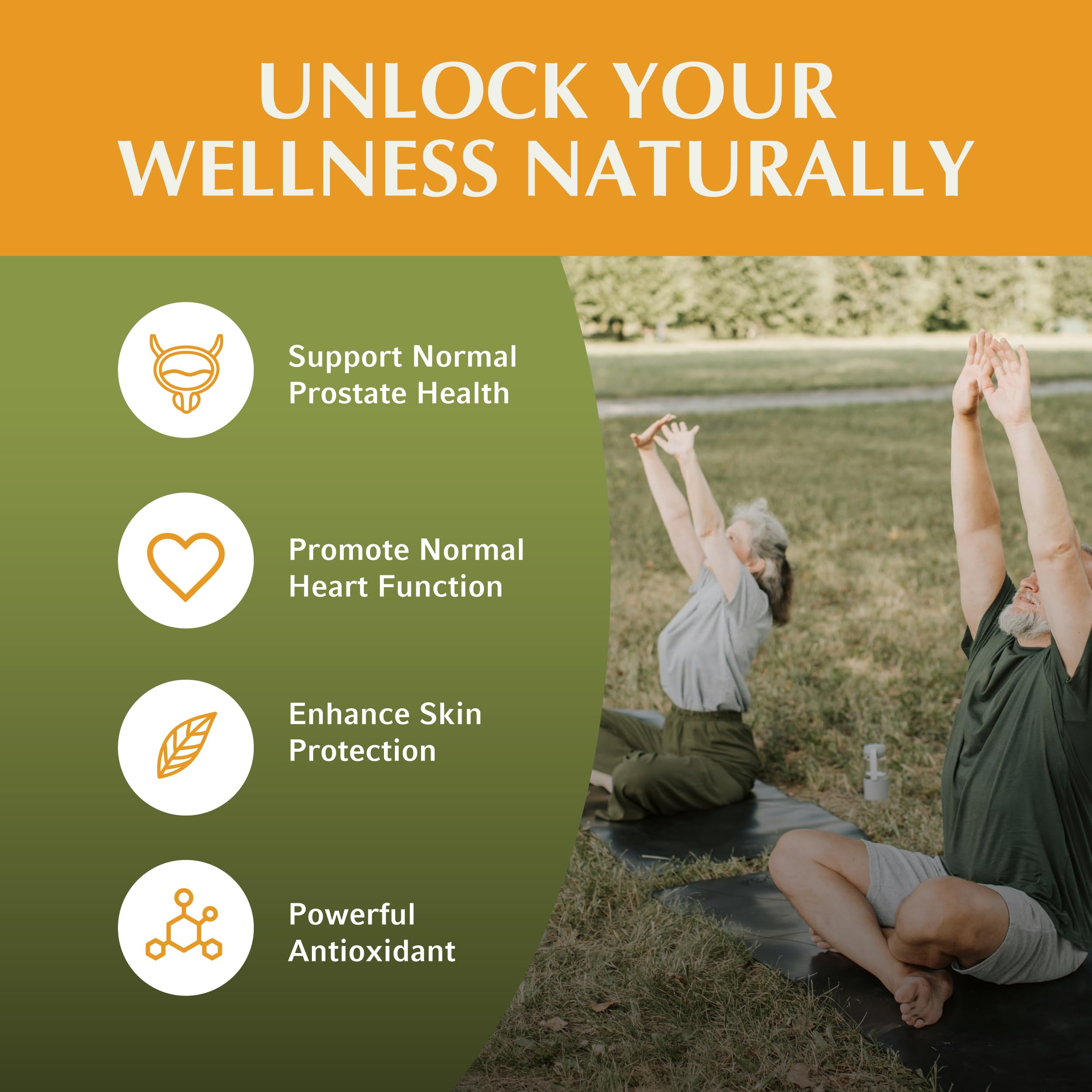 Jiva Botanicals Lycopene bottle front label highlighting vegan, non-GMO formula for heart and prostate wellness.