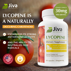 Jiva Botanicals Lycopene label detail notes 30 mg per capsule.