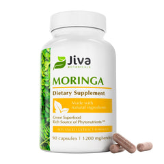 Jiva Botanicals moringa capsules bottle – supports daily immune and joint health