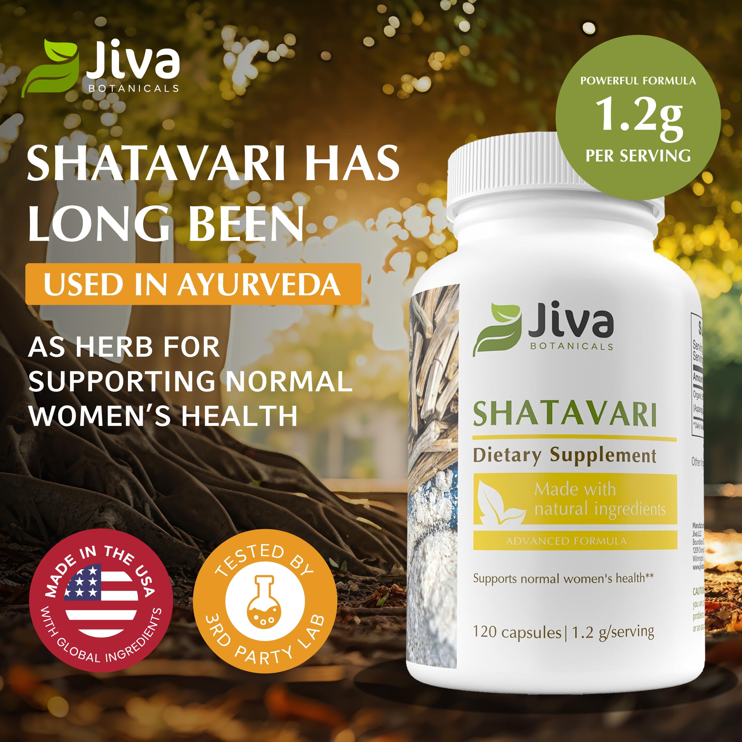 Holding Jiva Botanicals Shatavari capsules, you glimpse convenient daily wellness support.