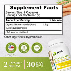 Pour shot showing two capsules daily serving with water.