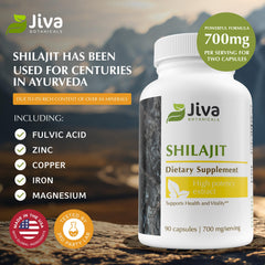Jiva Botanicals Shilajit capsules foil pack preserving freshness
