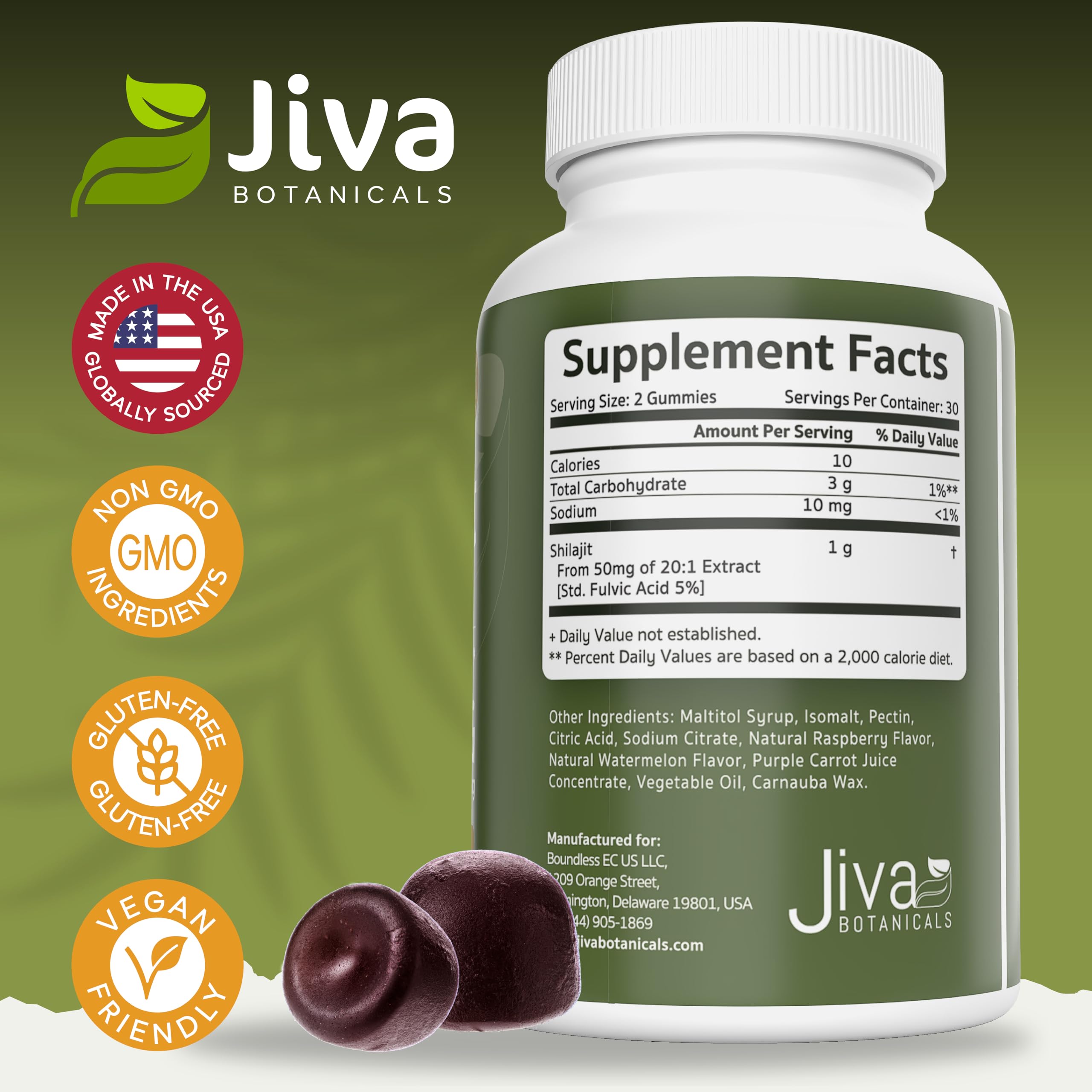 Close-up of fulvic acid-rich shilajit extract in Jiva gummies