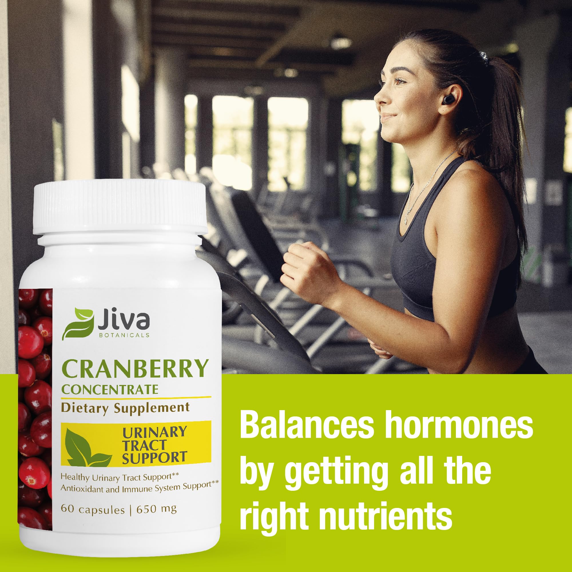 Jiva Botanicals vegan cranberry capsule provides natural vitamin C for immune wellness.