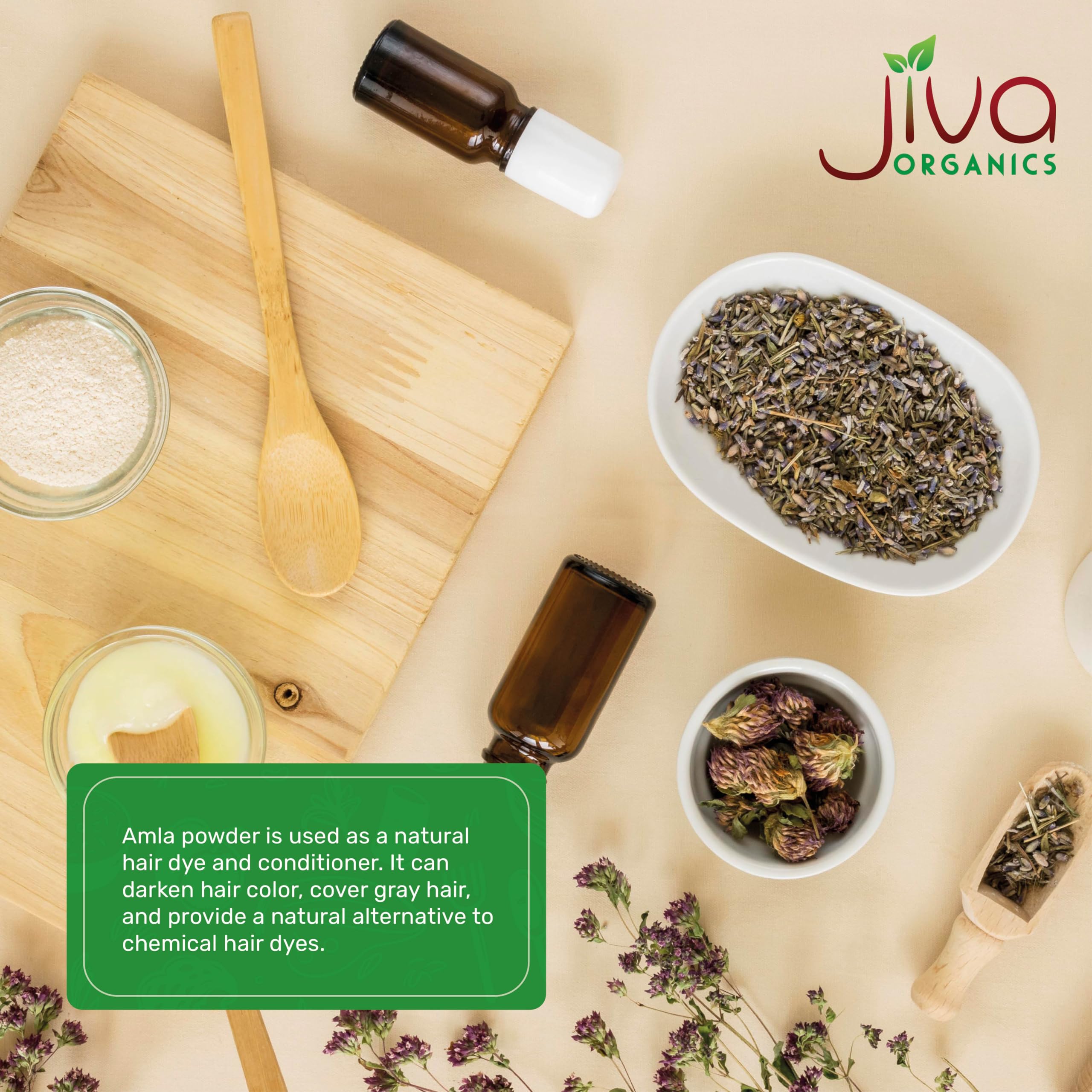 Jiva Organics amla powder label indicating Indian origin and purity