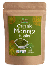 Jiva Organics Moringa powder bulk bag with reseal design for easy storage.