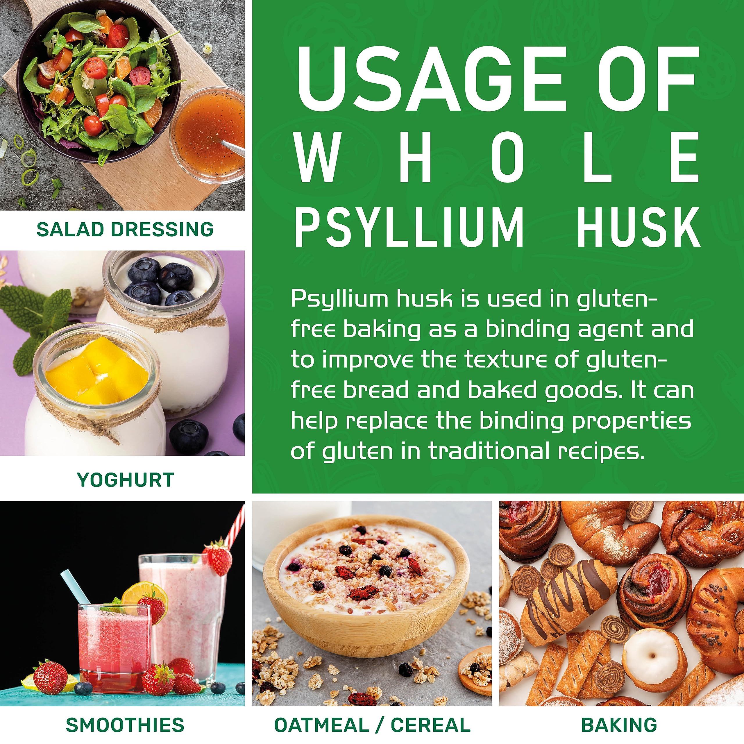 Jiva Organics psyllium husk in smoothie for texture and fiber