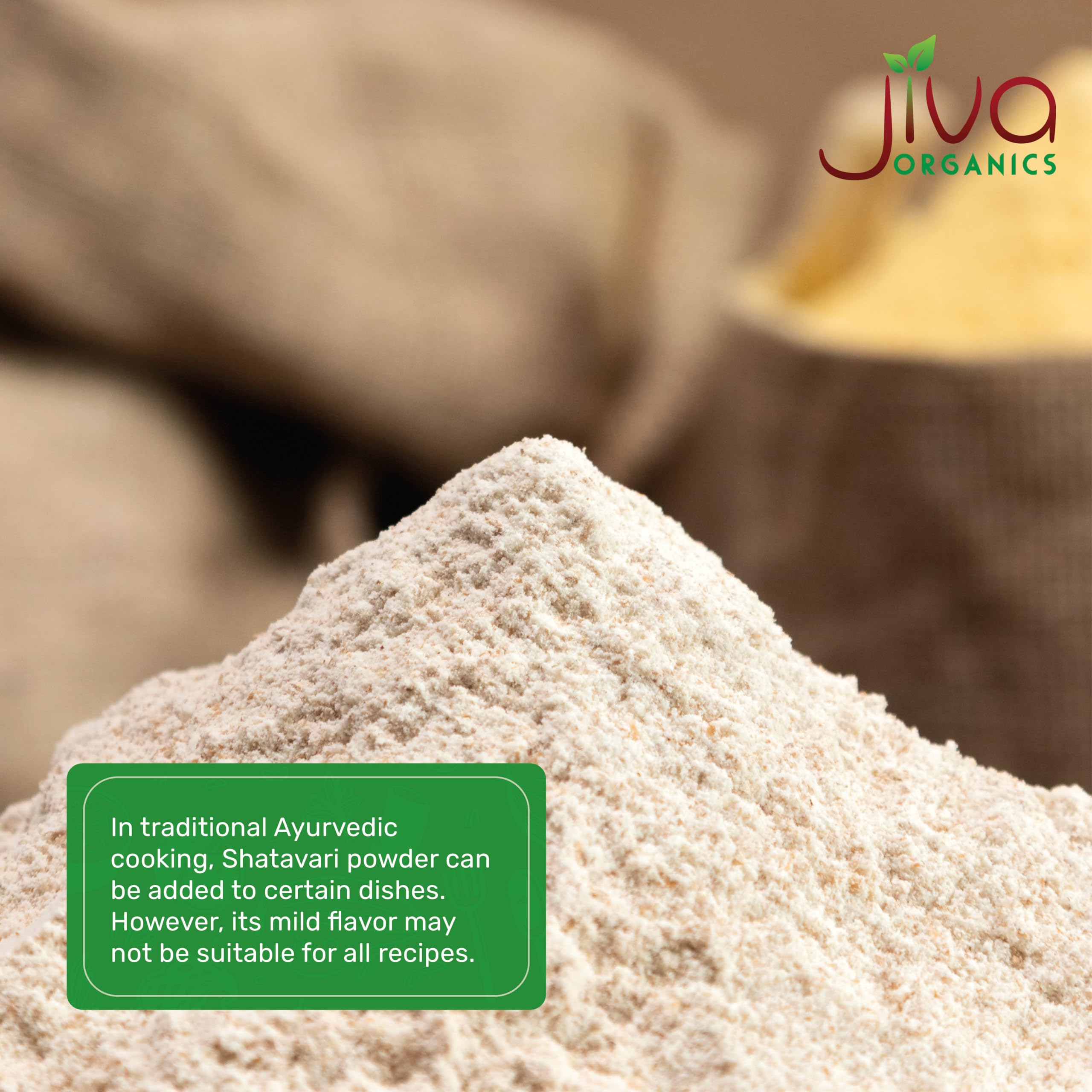 Resealable bag keeps Shatavari powder fresh between uses in the kitchen.