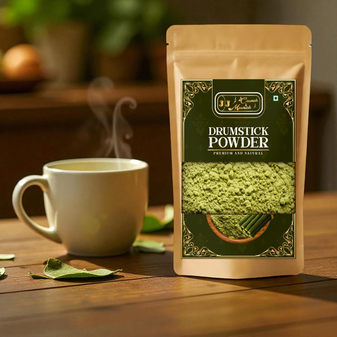 JJ Crunch N Munch golden resealable pouch keeps powder fresh.