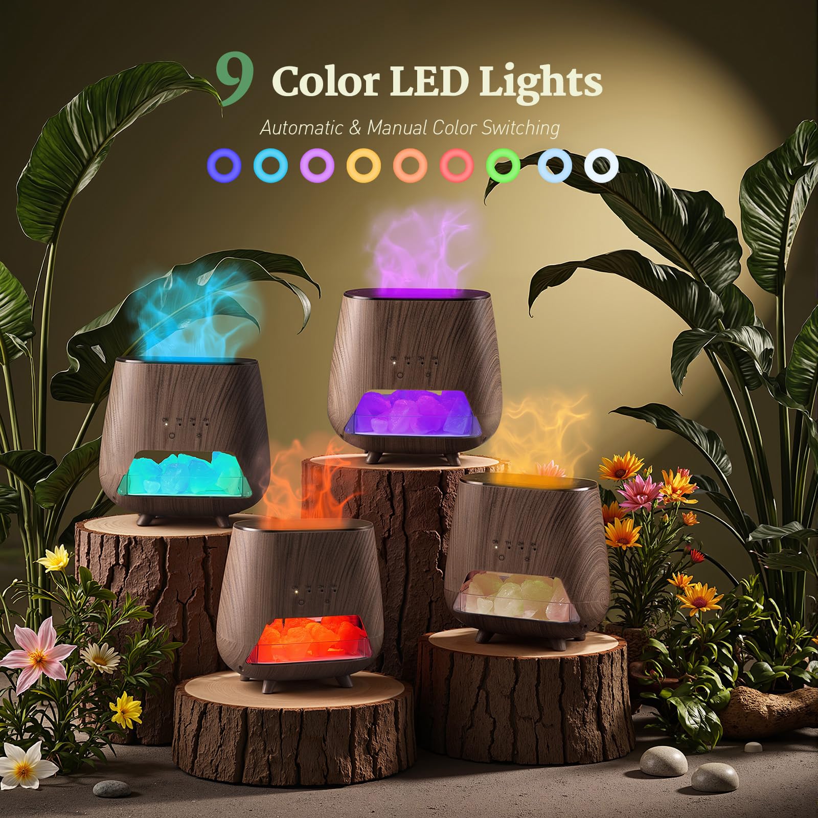 JJNJJN diffuser in the bedroom promotes calm and restful nights.