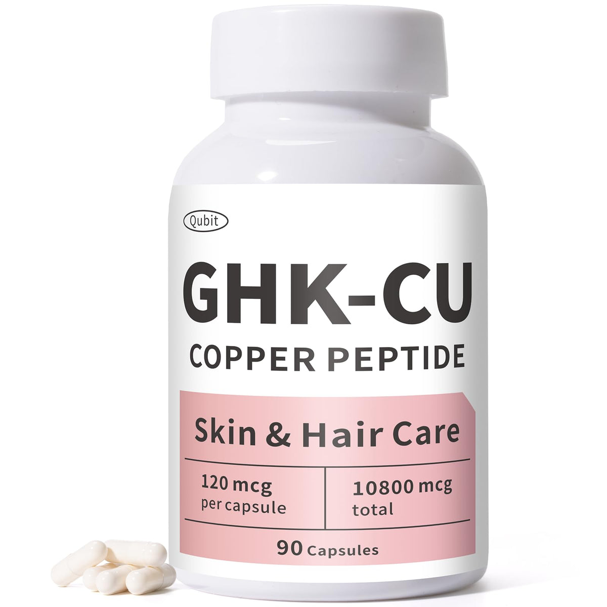 Jkrova GHK-Cu bottle showing copper peptide supplement branding for skin and hair support.