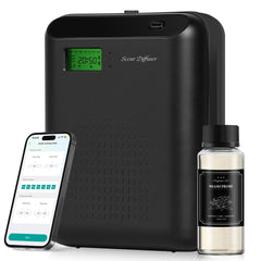 JM-X2 Pro scent air machine with a 100ml oil bottle delivering hotel-style fragrance at home