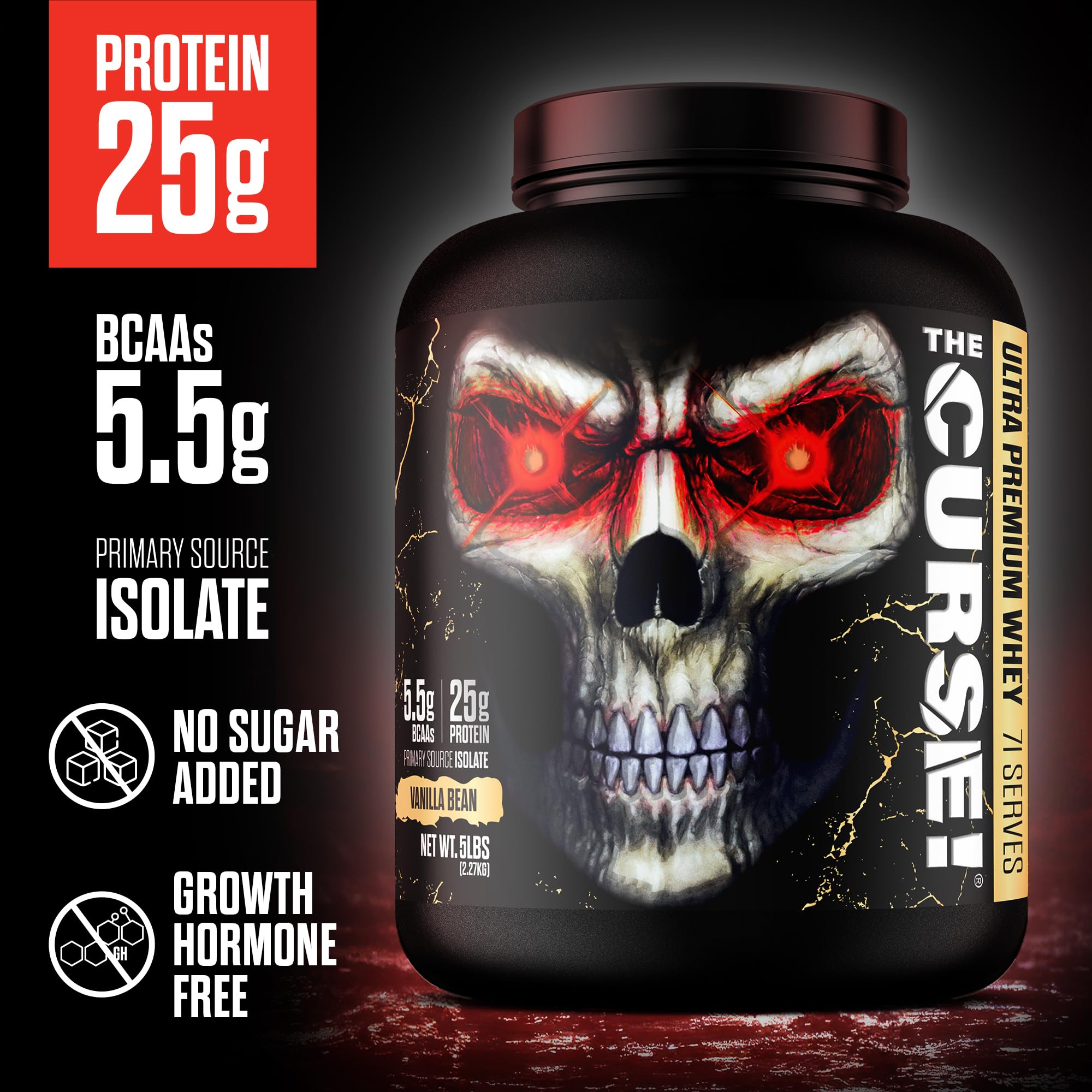 Scene of The Curse BCAAs per serving for workout recovery potential