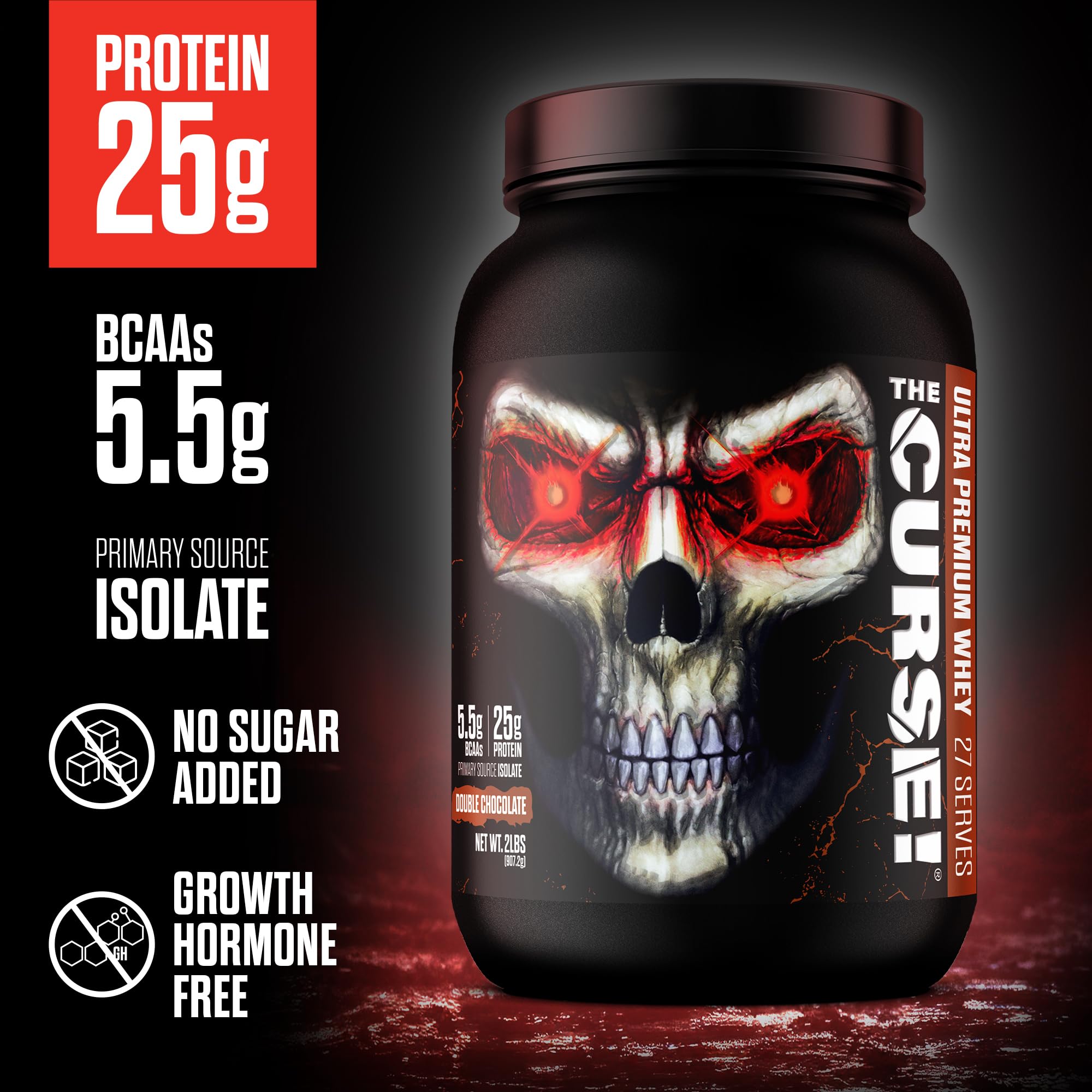 JNX Sports The Curse! Whey mixes into water for smooth texture