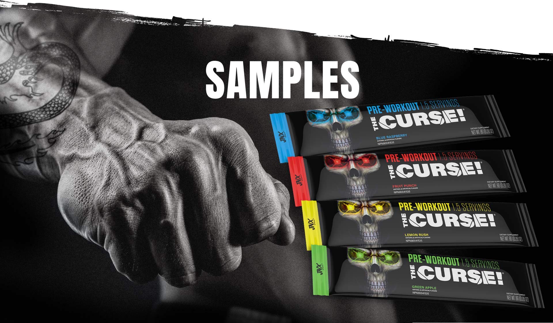 Product bottle on setup suggests a convenient pre-workout routine.