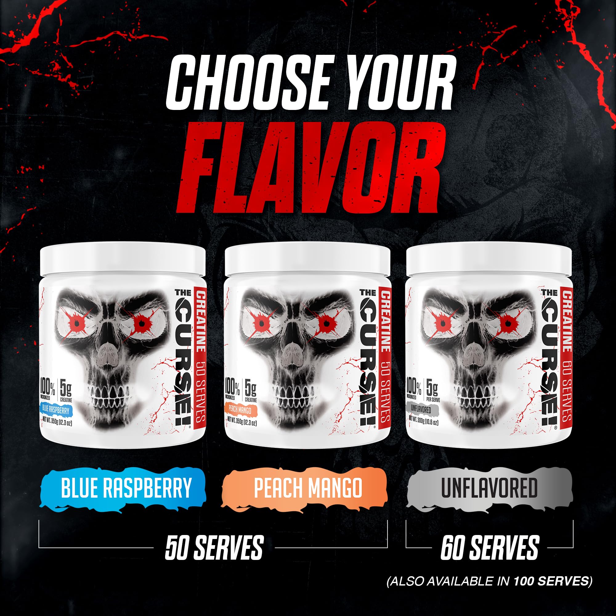 JNX Sports The Curse nutrition panel emphasizing 300 g content
