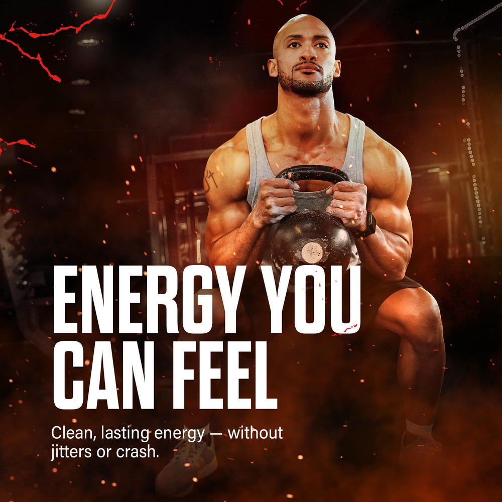 Lifestyle shot shows an active person during a workout using The Omen!
