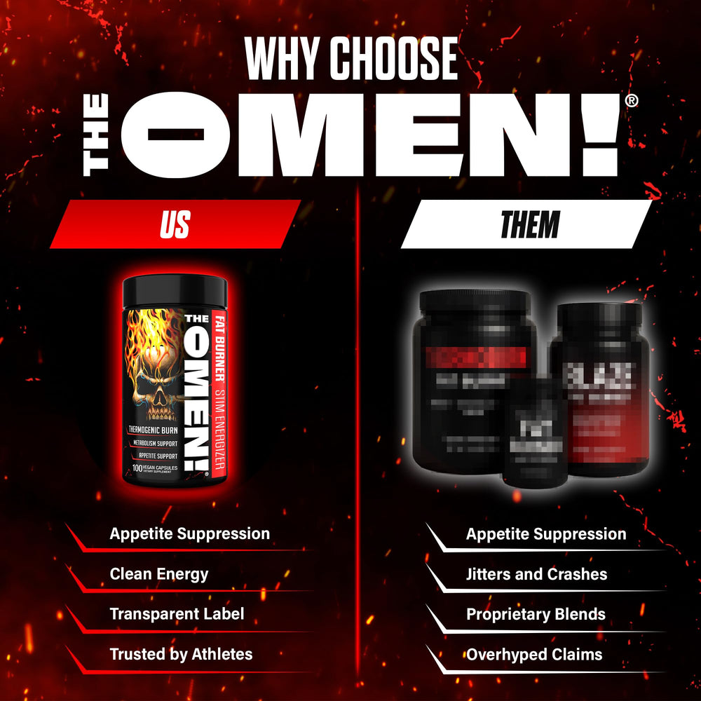 The Omen! capsules arranged with measuring scoop and timer ready for daily use
