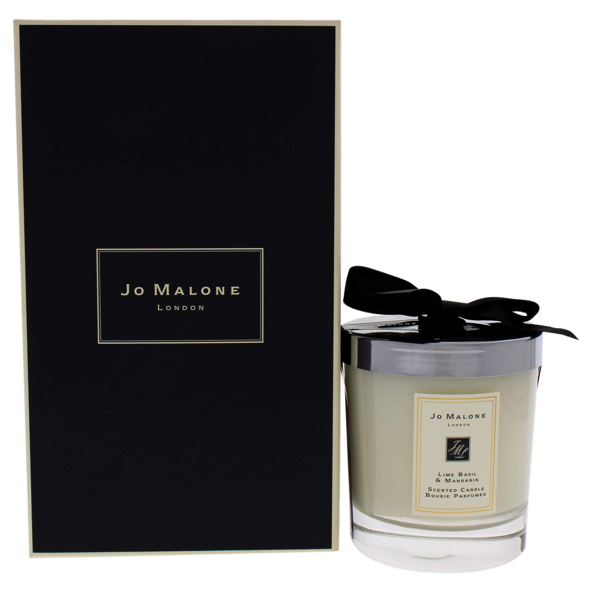 Jo Malone Lime Basil & Mandarin candle closeup glow for cozy evenings